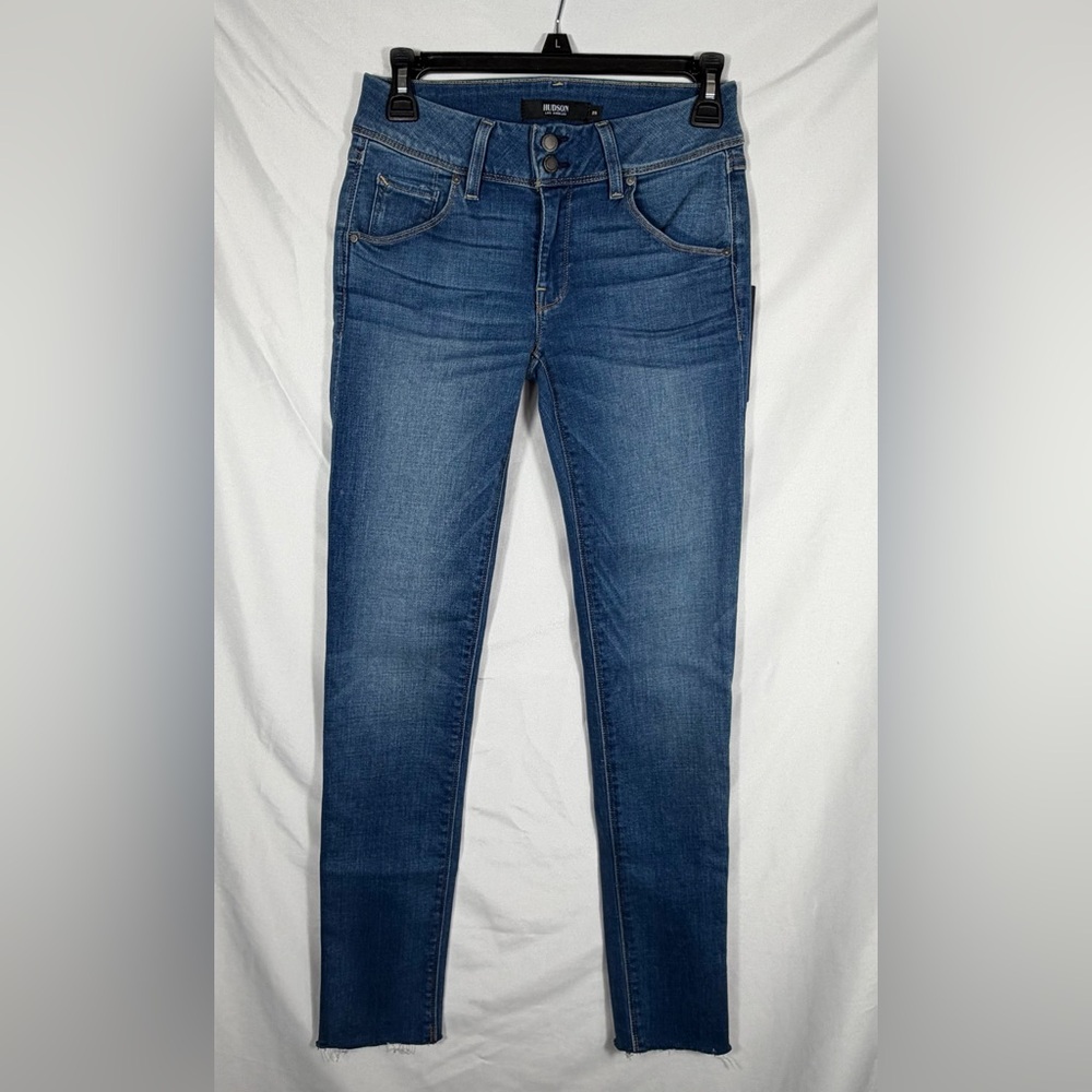 Hudson Los Angeles “Collin” Women’s Skinny Ankle Jeans.  Size 25. Unfinished Hem